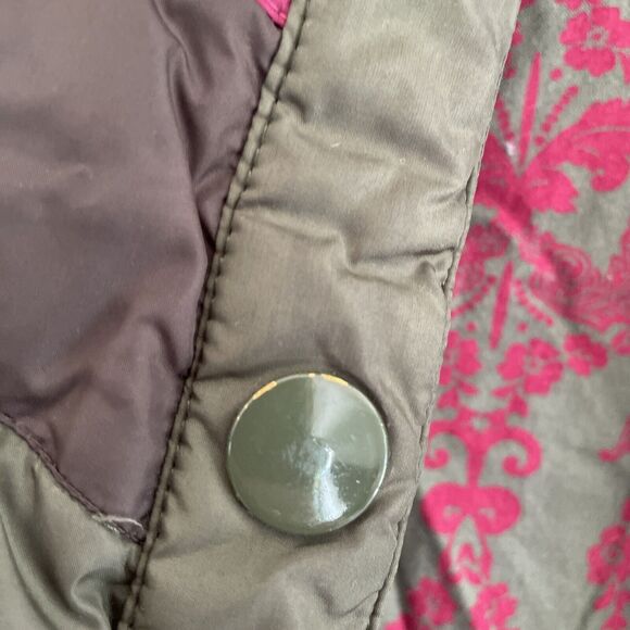 OLD NAVY‎ Retro Gorpcore Y2K Puffer  Vest Army Green Brown Pink Outdoor Large - Picture 10 of 12